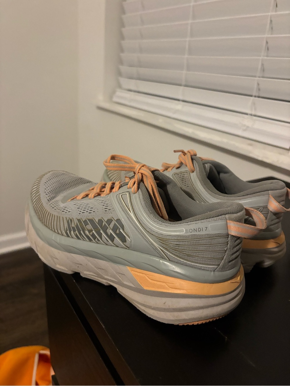 Hoka One One Women's Sneakers in Gray and Peachy